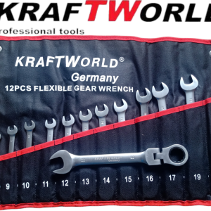 Звездогаечни тресчотни ключове 8–22 мм KrafTWelle с чупещо рамо