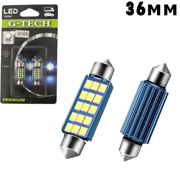 LED Крушки за плафон 36мм 12/24V G-TECH – T270