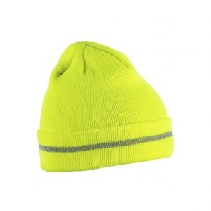 Плетена шапка с подгъв HOGERT ISEN, жълта (сигнална).