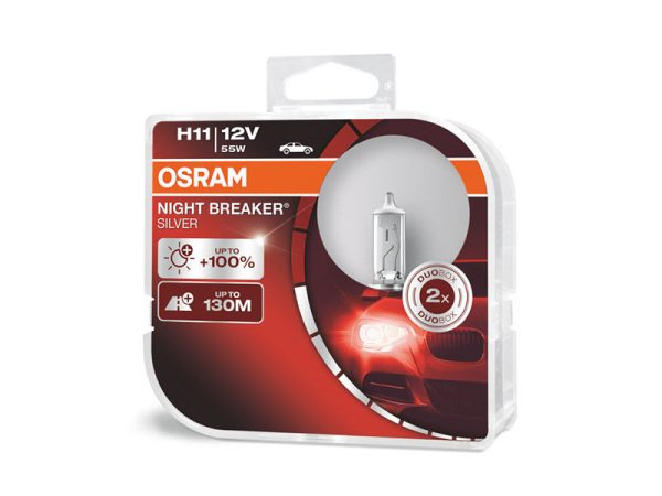 Osram халогенни крушки H11 Night Breaker Silver 12V, 60/55W, PGJ19-2, 1350lm