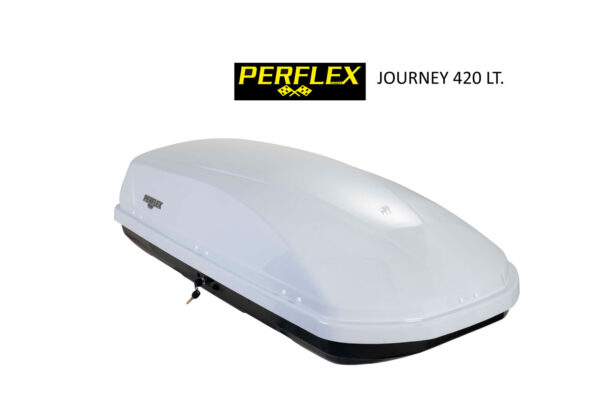 Автобокс Perflex Journey 420л с ключалка – бял