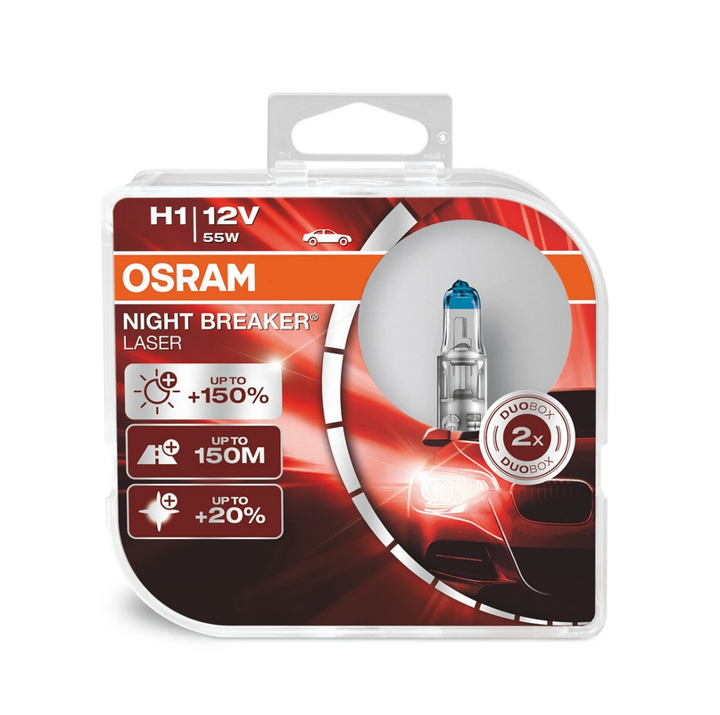 Osram халогенни крушки Osram H1 Night Breaker Laser +150% 12V, 55W, P14.5s, 1550lm