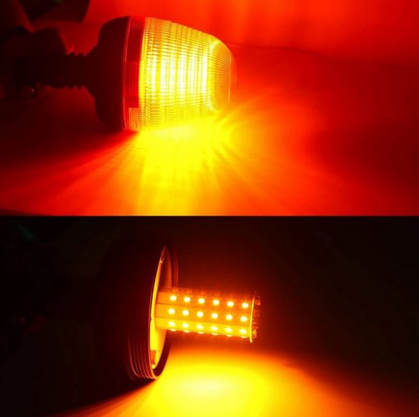 LED ЛЕД Аварийна/сигнална лампа Маяк буркан 12 / 24V – На прът