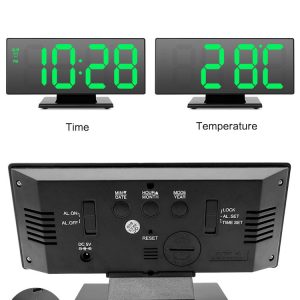 Лед часовник с аларма и термометър