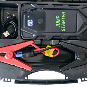 Мултифункционален автомобилен стартер Jump Starter 18000mAh, 12V, Максимален ток 2000A с компресор