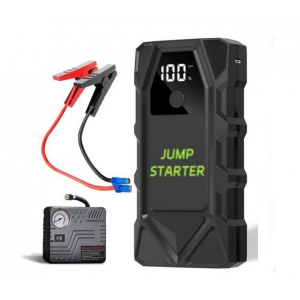 Мултифункционален автомобилен стартер Jump Starter 18000mAh, 12V, Максимален ток 2000A с компресор