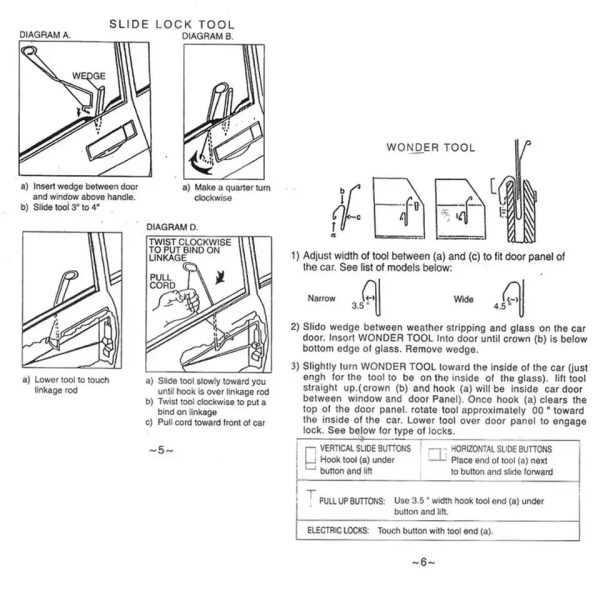 Комплект инструменти за отваряне на автомобилни врати с помпа – 9 части