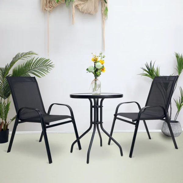 Градински комплект – маса с 2 стола от плат
