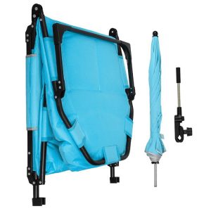 Шезлонг сгъваем тип стол с чадър / Походно легло