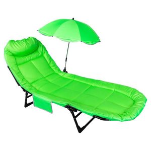 Шезлонг сгъваем тип стол с чадър / Походно легло