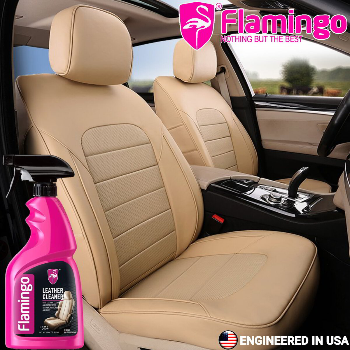 Препарат за почистване на кожа Leather Cleaner 500ml F304 – Flamingo
