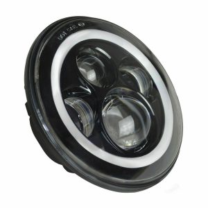 Комплект Кръгли LED фарове 7″ 70W H4 букса, къси, дълги, дневни и мигач