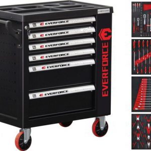 Шкаф количка с инструменти 6 чекчеджета – 4 пълни EverForce