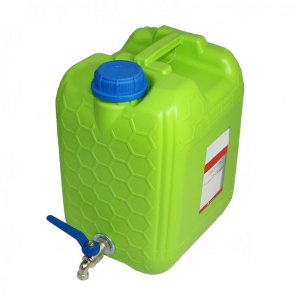 Туба за вода 20 литра с метално кранче – зелена