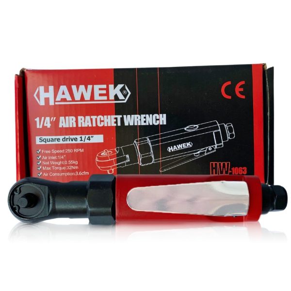 Професионална пневматична тресчотка HAWEK , 1/4″ , 32 Nm, HW-1063