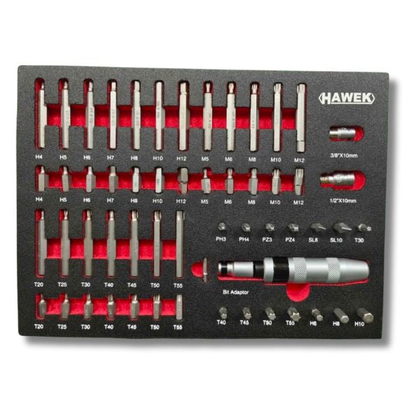 Професионален шкаф с инструменти HAWEK с 12 чекмеджета