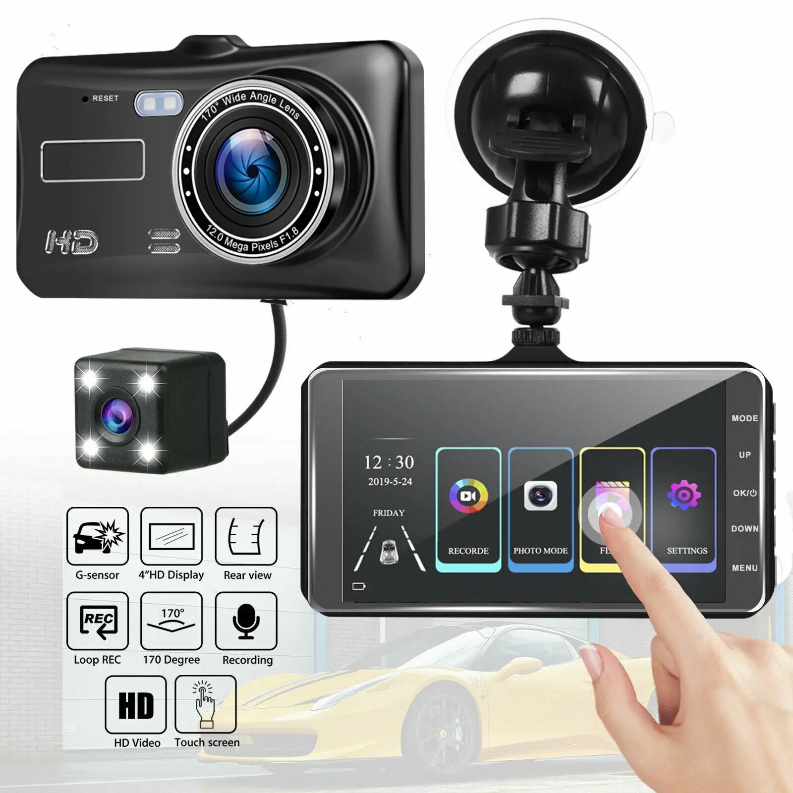 Видеорегистратор + камера за задно виждане – NA621