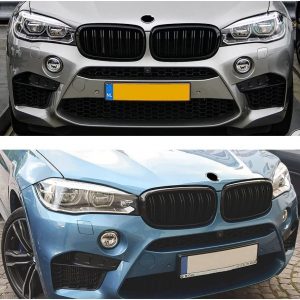 Бъбреци с двойни ребра черен лак за BMW X5 F15, X6 F16 2013-2018